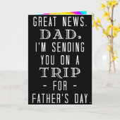 Funny Vatertag Vater Reise Altes Hippie Spaß Karte (Gelbe Blume)