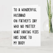 Funny Vatertag "zu Ehemann" Karte (Vorderseite)