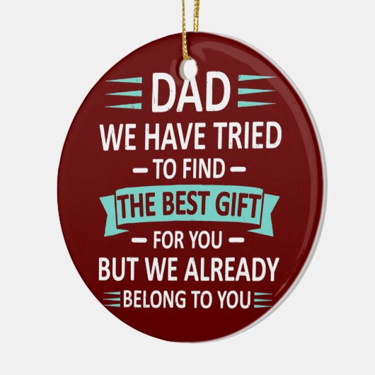 Funny Vathday Vater von Daughter Son Ehefrau für Keramik Ornament (Links)