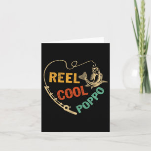 Funny Vathday Vintage Angelsport Rollen Cool Poppo Karte
