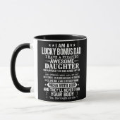 Funny Vathers Day Bonus Vater Geschenk von Tochter Tasse (Links)