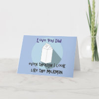 Funny Vathers Day card - Milchmann
