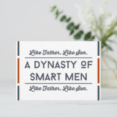 Funny Vathers Day Card, Typografie Smart Vater Karte (Stehend Vorderseite)