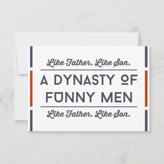 Funny Vathers Day Card, Typografy Fun Vater Karte (Vorderseite)