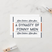 Funny Vathers Day Card, Typografy Fun Vater Karte (Vorderseite/Rückseite Beispiel)