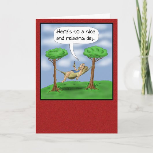 Funny Vathers Day Cards: Entspannen Karte (Vorderseite)
