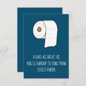 Funny Vathers Day Geschenk Liebe Vater Toilettenpa Dankeskarte (Vorne/Hinten)