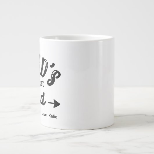 Funny Vathers Day Geschenk, Weltmeister-Vater-Kaff Jumbo-Tasse (Vorderseite)