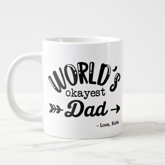 Funny Vathers Day Geschenk, Weltmeister-Vater-Kaff Jumbo-Tasse (Links)