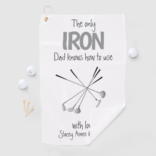 Funny Vathers Day Golfhandtuch (Insitu)