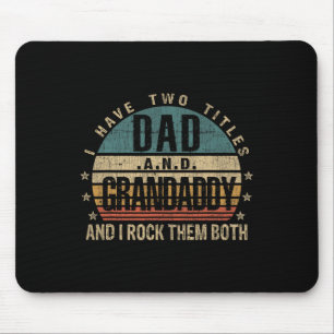 Funny Vathers Day Idee - ich habe zwei Titel Vater Mousepad