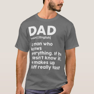 Funny Vathers Day Spaß Vater Sarcasm Wörterbuch T-Shirt