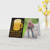 Funny Vathers Day Vater Bod Bier Personalisiertes  Karte (Gelbe Blume)