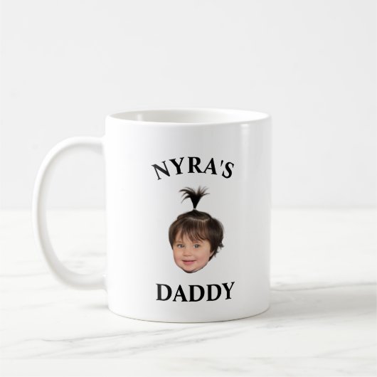FUNNY VATHER'S DAY VATER DADDY BABY GEGENÜBER Tass Kaffeetasse (Links)