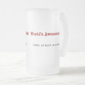 Funny Vathers Day | Welten Großartigster Vater | Mattglas Bierglas (VorderseiteRechts)