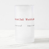 Funny Vathers Day | Welten Großartigster Vater | Mattglas Bierglas (Mittel)