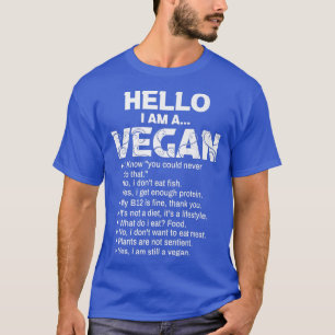 Funny Vegan Activism Gym Athlete Vegetarian Hallo T-Shirt