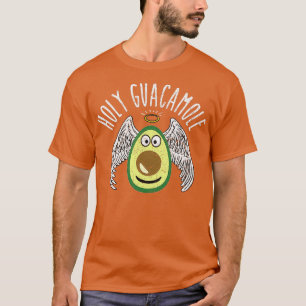 Funny Vegan Avocado Holy Guacamole Design T-Shirt