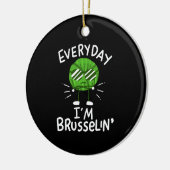 Funny Vegan Brussels Sprossen Keramik Ornament (Links)