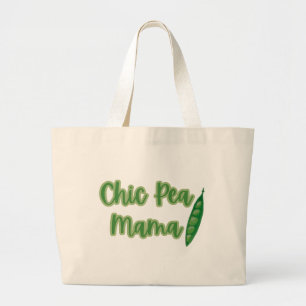Funny Vegan Chic Pea Mama Women's Jumbo Stoffbeutel