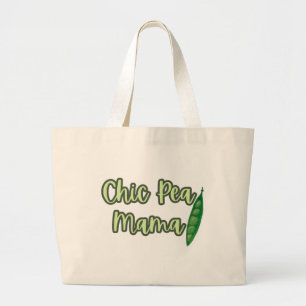 Funny Vegan Chic Pea Mama Women's Jumbo Stoffbeutel