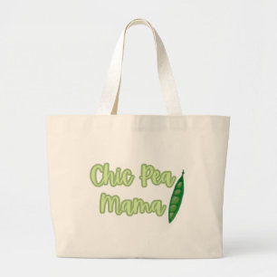 Funny Vegan Chic Pea Mama Women's Jumbo Stoffbeutel