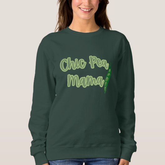 Funny Vegan Chic Pea Mama Women's Sweatshirt (Vorderseite)