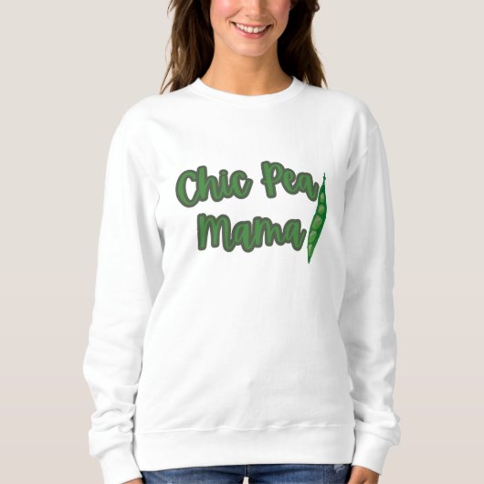 Funny Vegan Chic Pea Mama Women's Sweatshirt (Vorderseite)