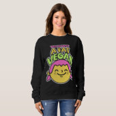 Funny Vegan Design Vegetarier Sweatshirt (Vorne ganz)