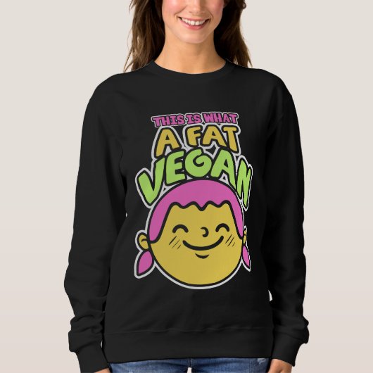 Funny Vegan Design Vegetarier Sweatshirt (Vorderseite)