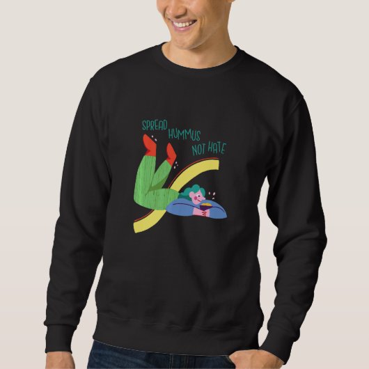 Funny Vegan Hummus Sweatshirt (Vorderseite)