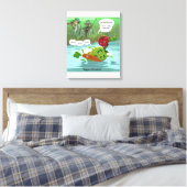 Funny Vegan Jäger Canvas Print Leinwanddruck (Insitu (Schlafzimmer))