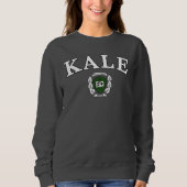 Funny Vegan Kale University Logo Sweatshirt (Vorderseite)