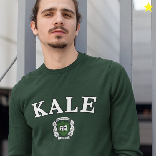 Funny Vegan Kale University Logo Sweatshirt