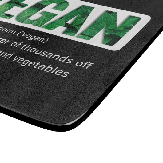 Funny Vegan Quotes Typografie Schneidebrett (Ecke)