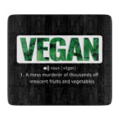 Funny Vegan Quotes Typografie Schneidebrett (Vorderseite)