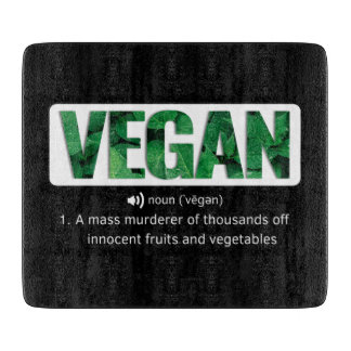 Funny Vegan Quotes Typografie Schneidebrett