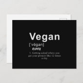 Funny Vegan Shirt - Vegane Definition Postkarte (Vorne/Hinten)