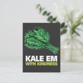 Funny Veganes Sprichwort - Kale Healthy Food Veggi Postkarte (Stehend Vorderseite)