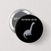 Funny Veganes T-Shirt mit Dinosaurier-Image Button (Vorne & Hinten)