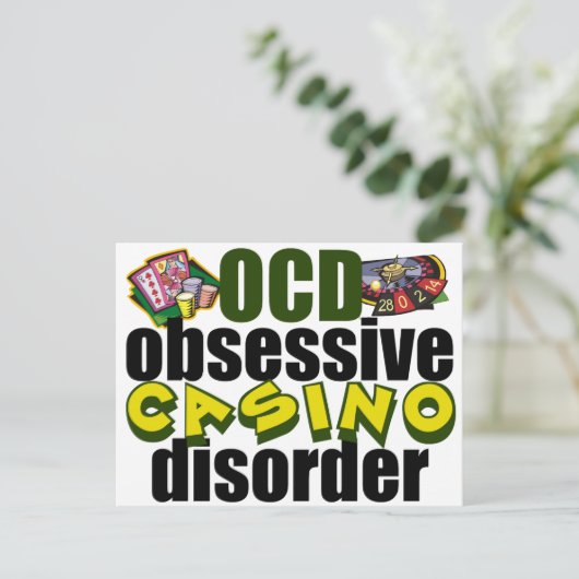 Funny Vegas Postkarte (Stehend Vorderseite)