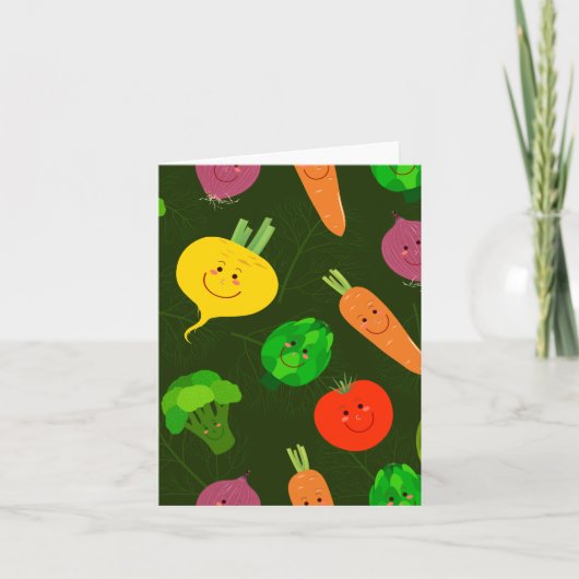 Funny Vegetable Karte (Vorderseite)