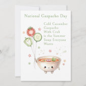 funny vegetables National Gazpacho Day Dankeskarte (Vorderseite)