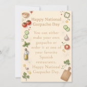 funny vegetables National Gazpacho Day Dankeskarte (Vorderseite)