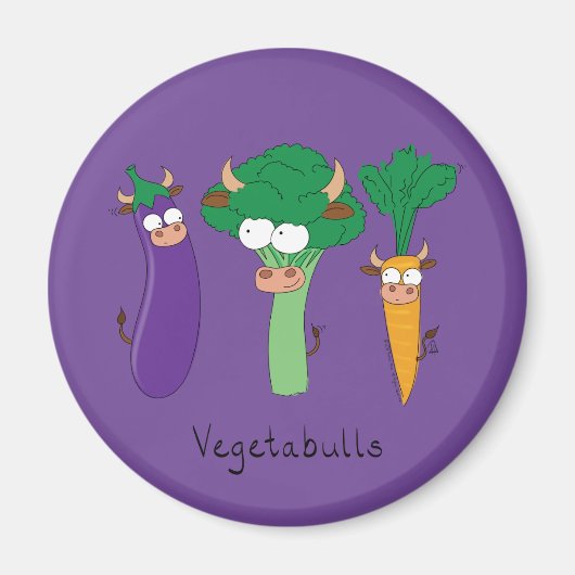 Funny Vegetables Niedlicher Cartoon Kinder Magnet (Vorne)