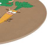 Funny Vegetables Niedlicher Cartoon Kinder Schneidebrett (Ecke)