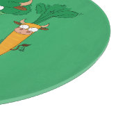 Funny Vegetables Niedlicher Cartoon Kinder Schneidebrett (Ecke)