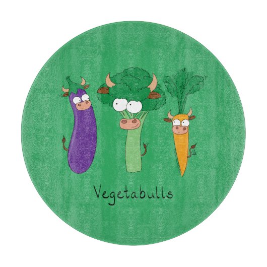 Funny Vegetables Niedlicher Cartoon Kinder Schneidebrett (Vorderseite)