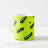 Funny Vegetarian Cool Green Fresh Cucumber Kaffeetasse (Vorderseite Links)