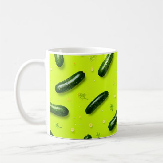 Funny Vegetarian Cool Green Fresh Cucumber Kaffeetasse (Links)